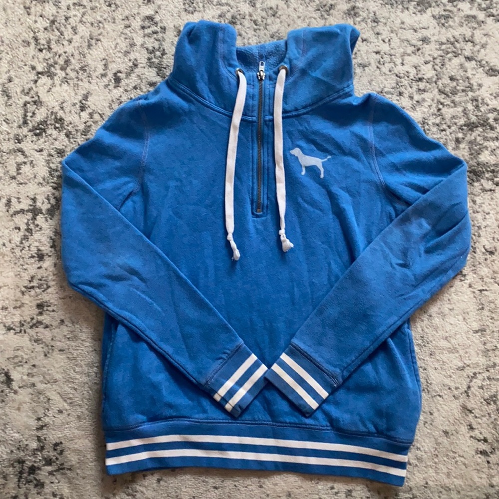 Blue LOVE PINK Half Zip